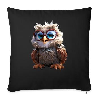 Owl Barn Owl Gift Owl Owl Owl Cute Owls - Sofa pillowcase 17,3'' x 17,3'' (45 x 45 cm) - black - Front