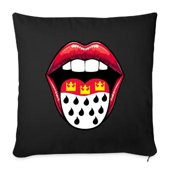 Cologne Carnival Cologne Coat of Arms Cologne Veedel Kölle - Sofa pillowcase 17,3'' x 17,3'' (45 x 45 cm) - black - Front