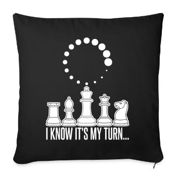 Chess set Calculating Joke chess Player - Sofa pillowcase 17,3'' x 17,3'' (45 x 45 cm) - black - Front