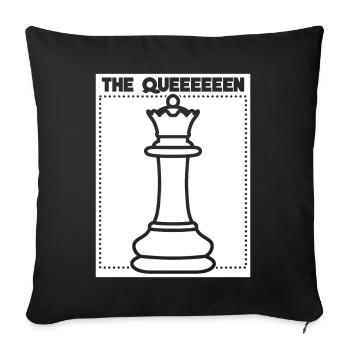 Chess Queen Chess Board Chess Player - Sofa pillowcase 17,3'' x 17,3'' (45 x 45 cm) - black - Front