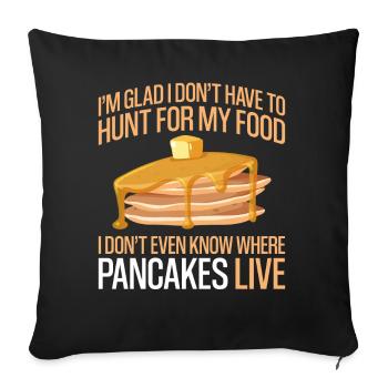 Pancake Lover Kids I'm Glad I - Sofa pillowcase 17,3'' x 17,3'' (45 x 45 cm) - black - Front