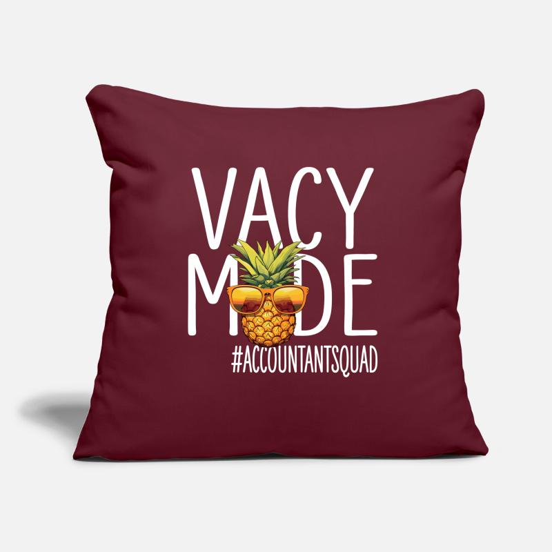 Comptable Vacances Vacy Mode Comptable Housse de coussin décorative 45 x 45 cm