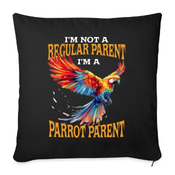 Funny Parrot Parenting Colorful Macaw Bird lover - Sofakissenbezug 45 x 45 cm - Schwarz - Vorne