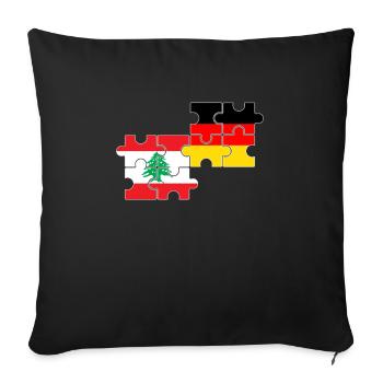 Lebanon Germany Flag German Lebanese - Sofa pillowcase 17,3'' x 17,3'' (45 x 45 cm) - black - Front