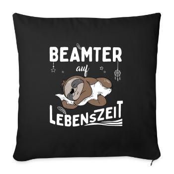 Fonctionnaire à vie - Housse de coussin décorative 45 x 45 cm - noir - Devant