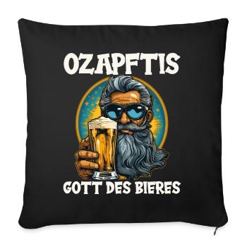 beer drinker beer lover drink drink party beer - Sofa pillowcase 17,3'' x 17,3'' (45 x 45 cm) - black - Front