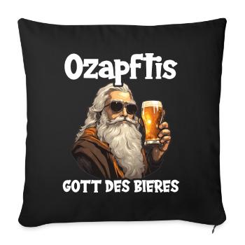 beer drinker beer lover drink drink party beer - Sofa pillowcase 17,3'' x 17,3'' (45 x 45 cm) - black - Front