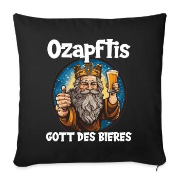 beer drinker beer lover drink drink party beer - Sofa pillowcase 17,3'' x 17,3'' (45 x 45 cm) - black - Front