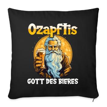 beer drinker beer lover drink drink party beer - Sofa pillowcase 17,3'' x 17,3'' (45 x 45 cm) - black - Front