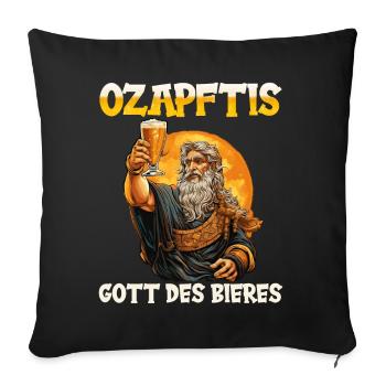 Buveur de bière Amateurs de bière Boire de l’alcool Bière de fête - Housse de coussin décorative 45 x 45 cm - noir - Devant