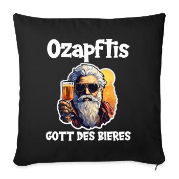 beer drinker beer lover drink drink party beer - Sofa pillowcase 17,3'' x 17,3'' (45 x 45 cm) - black - Front
