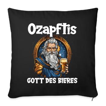 Buveur de bière Amateurs de bière Boire de l’alcool Bière de fête - Housse de coussin décorative 45 x 45 cm - noir - Devant
