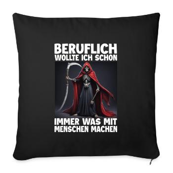 Sensenmann - Sofakissenbezug 45 x 45 cm - Schwarz - Vorne