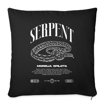Carpet Python Modern Reptile Keeper Streetwear - Sofa pillowcase 17,3'' x 17,3'' (45 x 45 cm) - black - Front