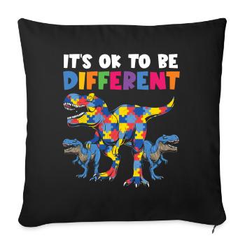 Autism Awareness Day Autistic Gift - Sofa pillowcase 17,3'' x 17,3'' (45 x 45 cm) - black - Front