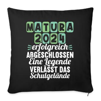 Matura Young Girls Women and Men Matura 2024 - Sofa pillowcase 17,3'' x 17,3'' (45 x 45 cm) - black - Front
