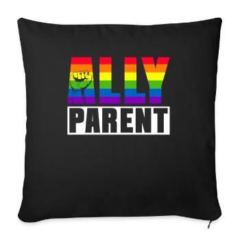 Gay Pride Proud Parents Gay Son - Sofa pillowcase 17,3'' x 17,3'' (45 x 45 cm) - black - Front