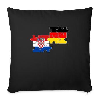 Croatia Germany Flag German Croatia - Sofa pillowcase 17,3'' x 17,3'' (45 x 45 cm) - black - Front