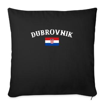 Dubrovnik Vintage Croatia Croatian Flag - Sofa pillowcase 17,3'' x 17,3'' (45 x 45 cm) - black - Front