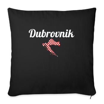 Dubrovnik Map Croatia Croatian Flag Croatia - Sofa pillowcase 17,3'' x 17,3'' (45 x 45 cm) - black - Front