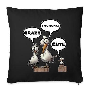 Favorite Person - With Corners and Edges - The Seagull - Sofa pillowcase 17,3'' x 17,3'' (45 x 45 cm) - black - Front