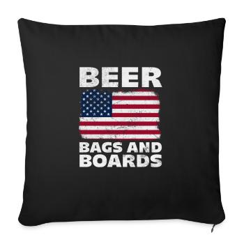 Cornhole - Housse de coussin décorative 45 x 45 cm - noir - Devant