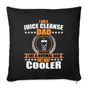 Jus Cleanse Papa - Housse de coussin décorative 45 x 45 cm - noir - Devant