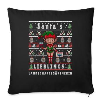 UGLY CHRISTMAS SANTA'S FAVORITE - Sofa pillowcase 17,3'' x 17,3'' (45 x 45 cm) - black - Front