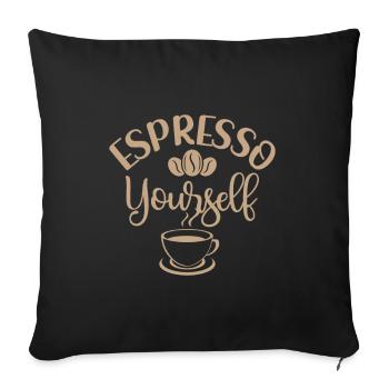 Espresso Yourself - Barista Coffee Fans - Sofa pillowcase 17,3'' x 17,3'' (45 x 45 cm) - black - Front