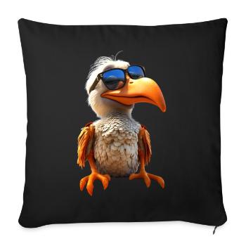 Pelican Water Bird Pelican Gift Cute Pelicans - Sofa pillowcase 17,3'' x 17,3'' (45 x 45 cm) - black - Front
