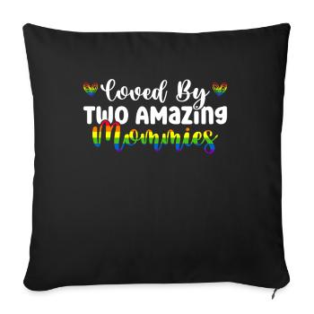 Gay Mom Lesbian Mothers Mothers Day - Sofa pillowcase 17,3'' x 17,3'' (45 x 45 cm) - black - Front