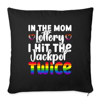 Gay Mom Lesbian Mothers Mothers Day - Sofa pillowcase 17,3'' x 17,3'' (45 x 45 cm) - black - Front