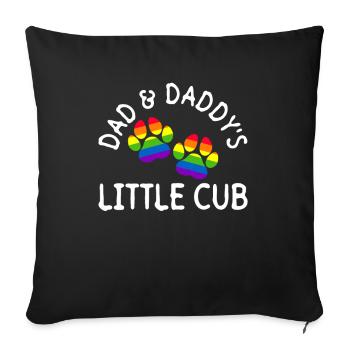 Gay Papa Allié Papa Fête des Pères - Housse de coussin décorative 45 x 45 cm - noir - Devant