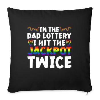 Gay Dad Ally Dad Father’s Day - Housse de coussin décorative 45 x 45 cm - noir - Devant
