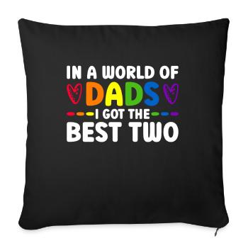 Gay Papa Allié Papa Fête des Pères - Housse de coussin décorative 45 x 45 cm - noir - Devant