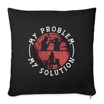 Woodturner My Problem My Pictogram Mom Carpentry - Sofa pillowcase 17,3'' x 17,3'' (45 x 45 cm) - black - Front