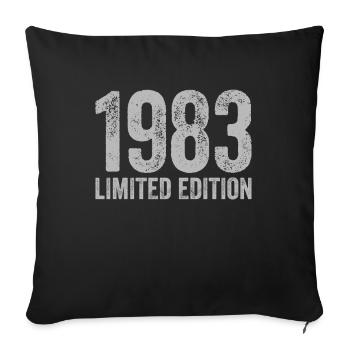 Jahrgang 1983 Limited Edition Geburtstag - Sofakissenbezug 45 x 45 cm - Schwarz - Vorne