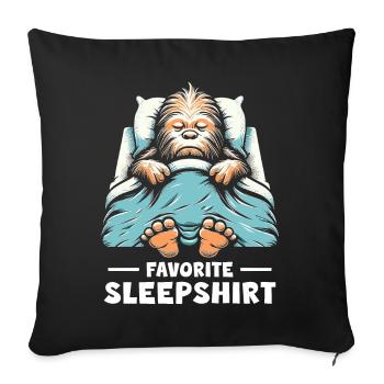 Bigfoot Favorite Sleepshirt - Sofa pillowcase 17,3'' x 17,3'' (45 x 45 cm) - black - Front