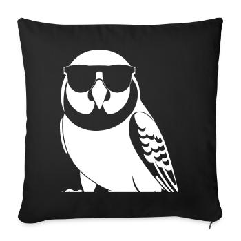 Lustiger Vogel mit Sonnenbrille Cool Bourke's Parak - Sofakissenbezug 45 x 45 cm - Schwarz - Vorne