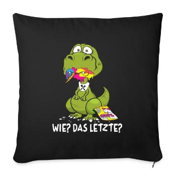 Wie Das Letzte Drache frisst Einhorn Drachen - Sofakissenbezug 45 x 45 cm - Schwarz - Vorne