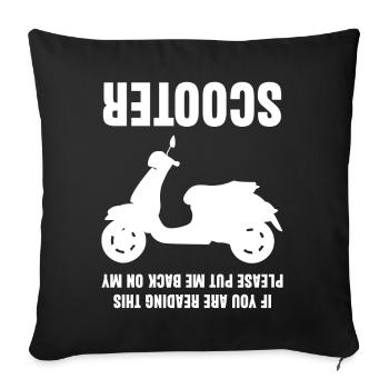 Scooter Joke Motorcycle - Sofakissenbezug 45 x 45 cm - Schwarz - Vorne