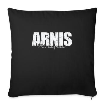 Arnis 9ème degré Kali Arts martiaux philippins - Housse de coussin décorative 45 x 45 cm - noir - Devant