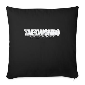 Taekwondo Childan Korean martial arts - Sofa pillowcase 17,3'' x 17,3'' (45 x 45 cm) - black - Front