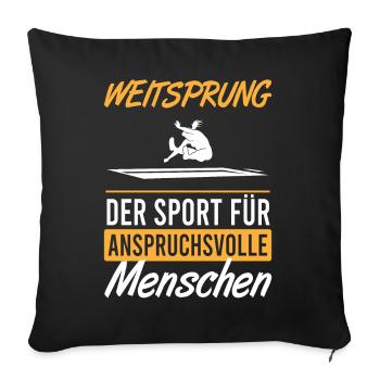 Saut en longueur élite - Housse de coussin décorative 45 x 45 cm - noir - Devant