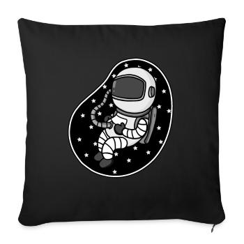 Astronaut Baby - Sofa pillowcase 17,3'' x 17,3'' (45 x 45 cm) - black - Front