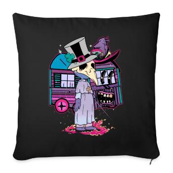 Wizard Witchcraft Witches Fantasy Magic Magical Raven - Sofa pillowcase 17,3'' x 17,3'' (45 x 45 cm) - black - Front