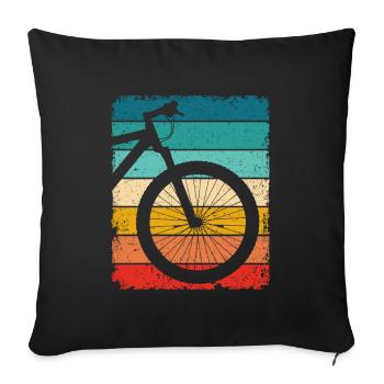 Retro MTB - Sofa pillowcase 17,3'' x 17,3'' (45 x 45 cm) - black - Front
