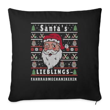 UGLY CHRISTMAS SANTA'S FAVORITE - Sofa pillowcase 17,3'' x 17,3'' (45 x 45 cm) - black - Front
