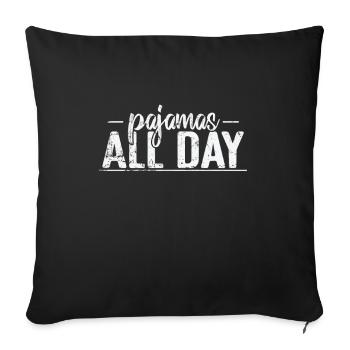 Pyjama toute la journée de sommeil - Housse de coussin décorative 45 x 45 cm - noir - Devant