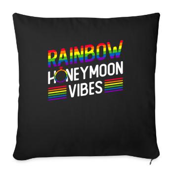 Mariage Gay Pride Mariage Gay - Housse de coussin décorative 45 x 45 cm - noir - Devant